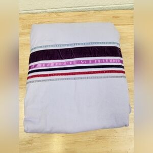 Pottery Barn Teen Purple Duvet Cover Sz F/Q Bright Colorful Velvet Ribbon NOS